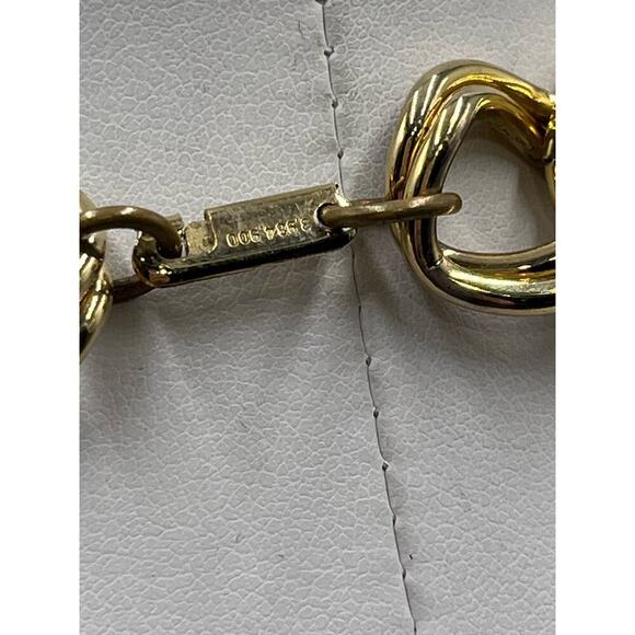 Carol Dauplaise Signed Vintage Double Gold-tone Link Disc Bead Charm Necklace - Picture 11 of 13